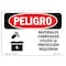 Signmission OSHA Danger Sign, Corrosive Materials Wear Spanish, 10in X 7in Rigid Plastic, OS-DS-P-710-LS-1107 OS-DS-P-710-LS-1107 - alternate 1